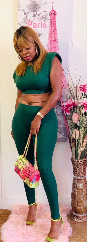 Sasha Cropped Top Leggings Set