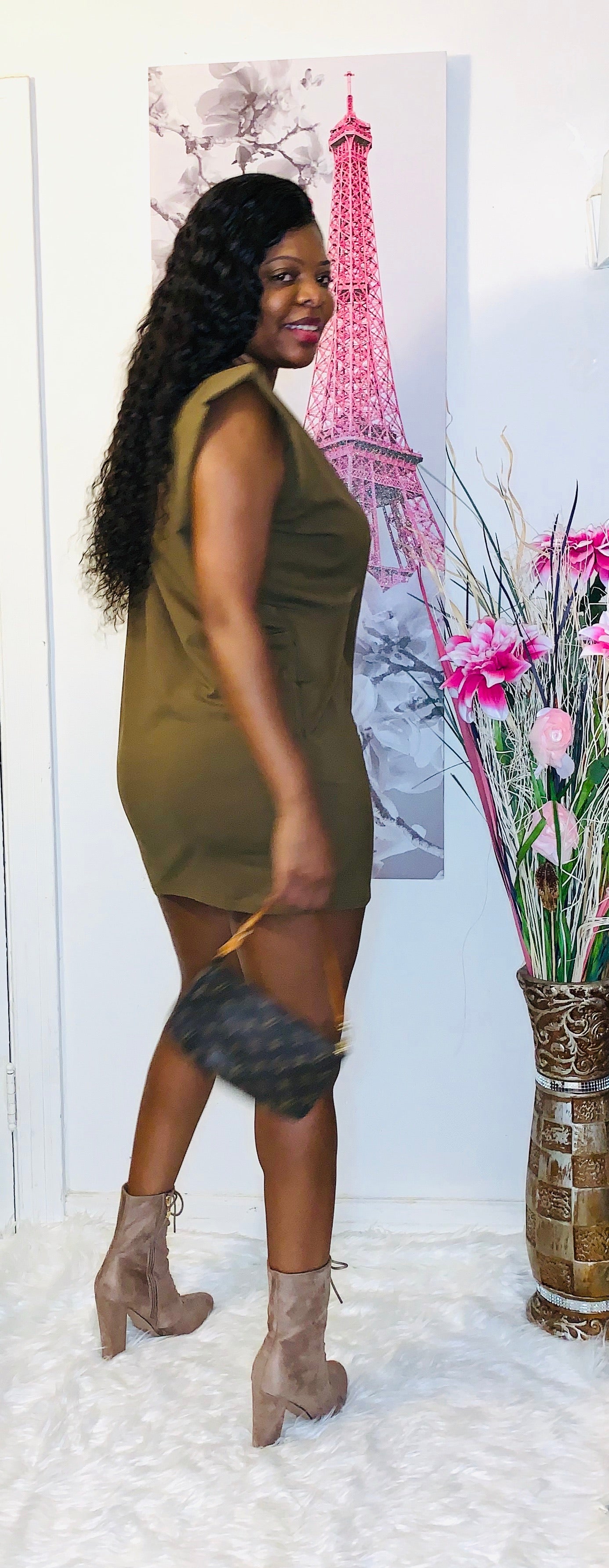 Porsha Padded  T-Shirt Dress