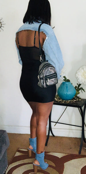 SHRED IT CROPPED DENIM JACKET - Tamaracloset
