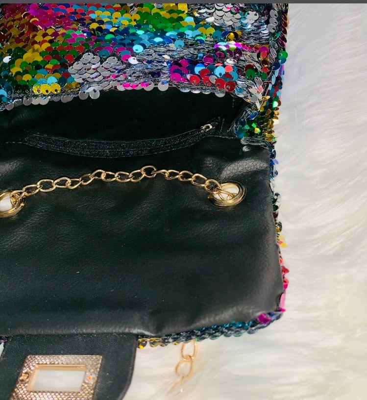SEQUINS PURSE AND HEADBAND - Tamaracloset