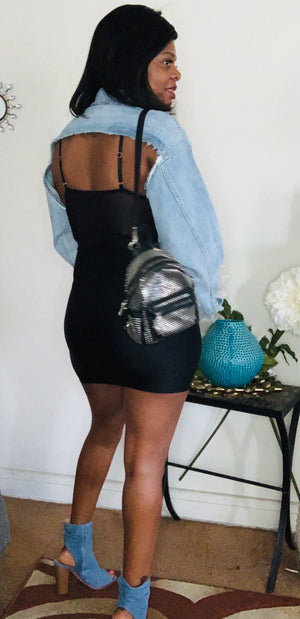 SHRED IT CROPPED DENIM JACKET - Tamaracloset