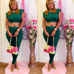 Sasha Cropped Top Leggings Set