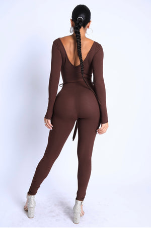 MOCHA JUMPSUIT