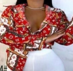 LV Satin Blouse
