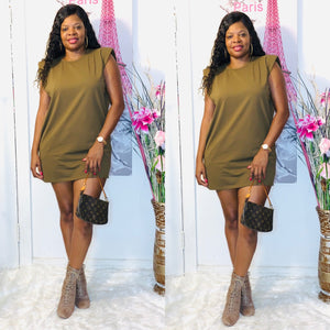 Porsha Padded  T-Shirt Dress