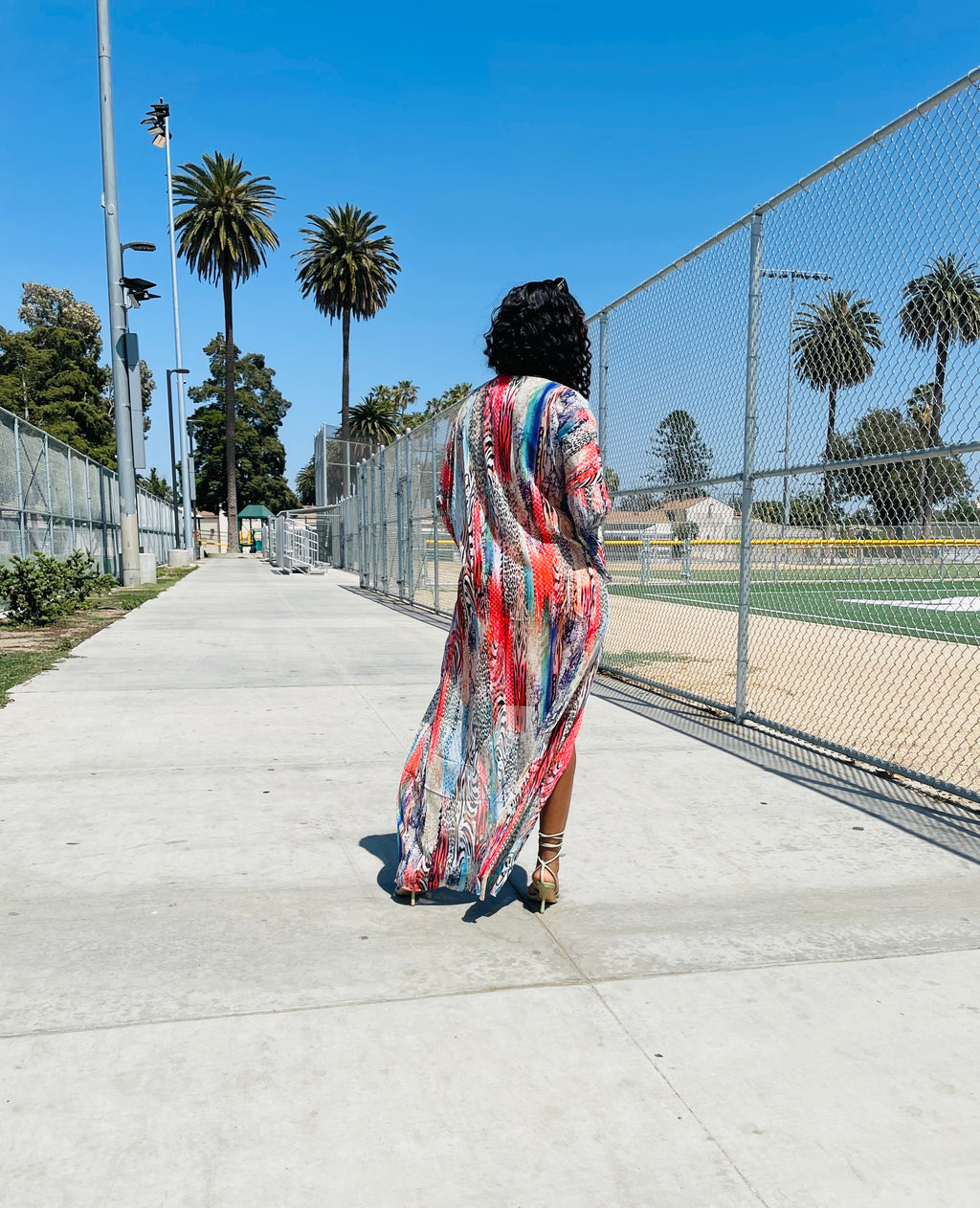 Mixed Print Kimono